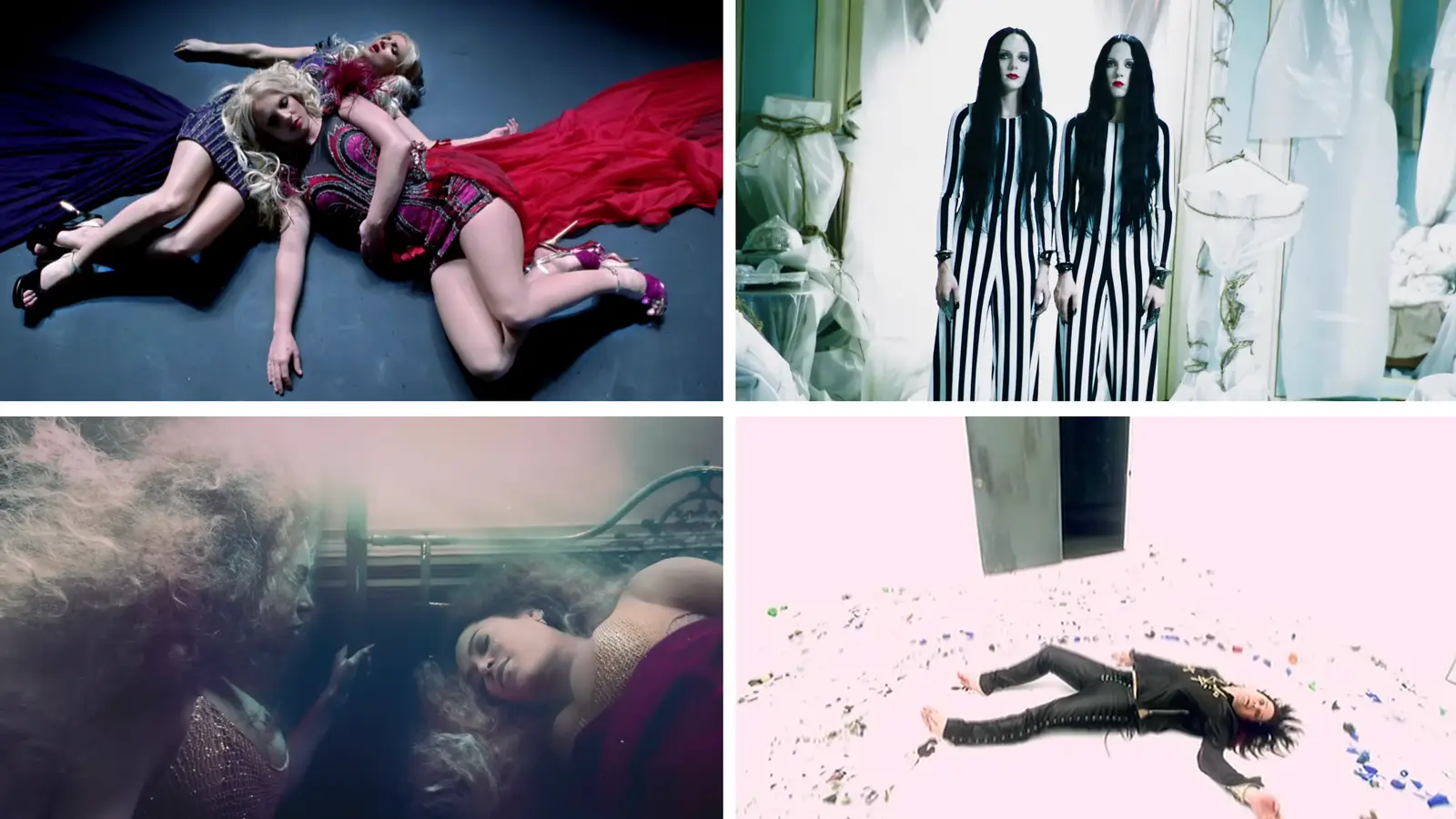 Collage of iconic looks styled by B. Åkerlund.