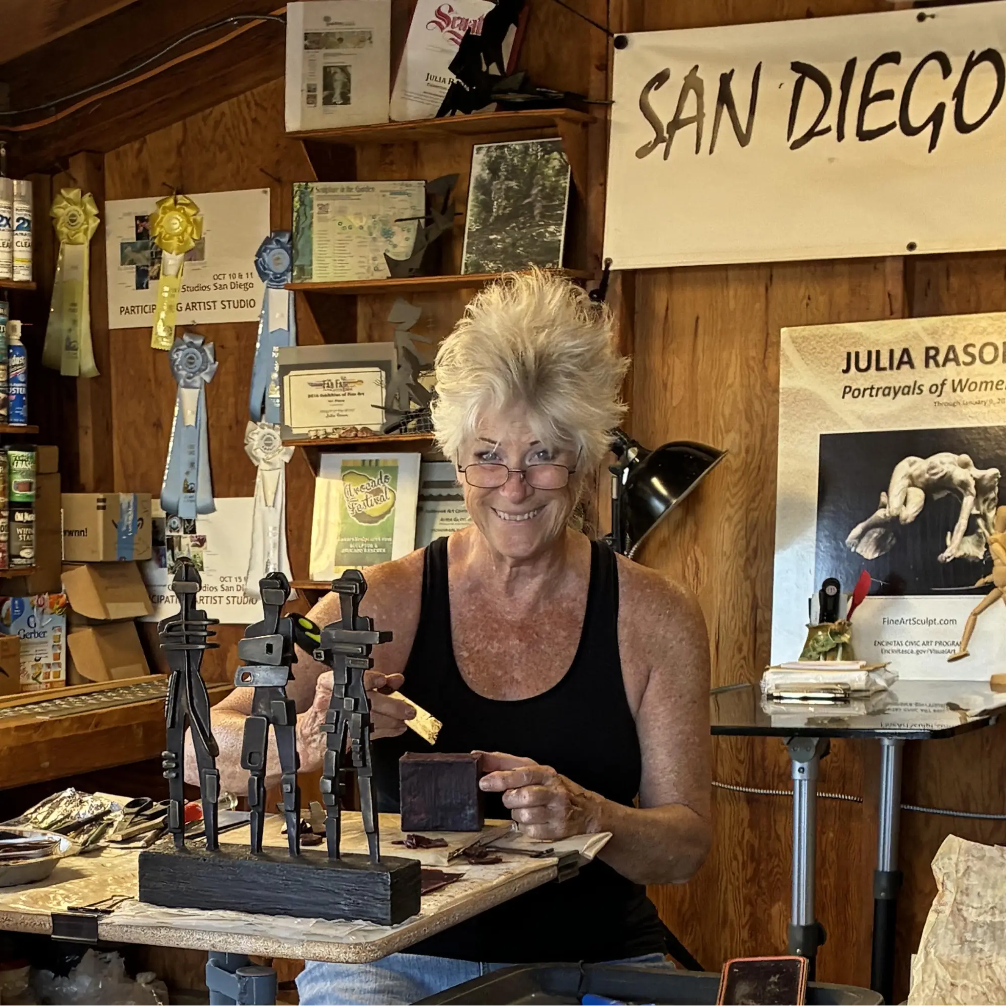 Julia Rasor in her San Diego studio