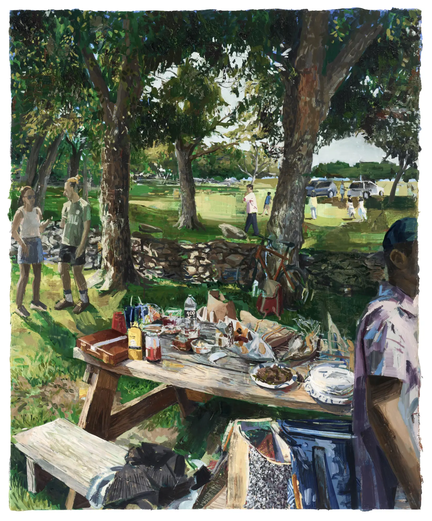 Colt State Park Picnic Painting by Ricky Vasan