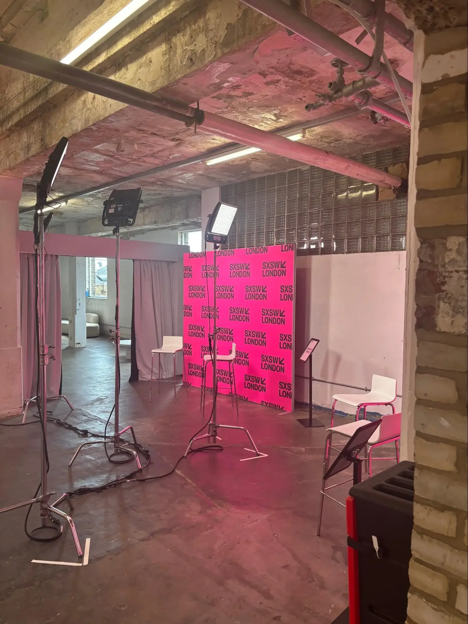 Backstage setup environments.